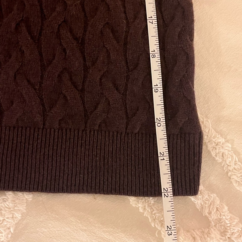 NWT Theory cashmere Cable Knit Short Sleeve sweater - plum purple - size S - Picture 5 of 11